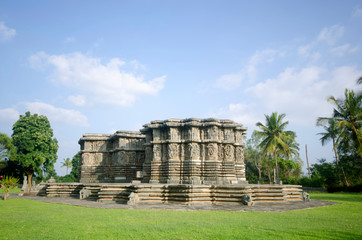 Kedareshwara Temple is a Hoysala era construction, Halebeedu, Karnataka, India