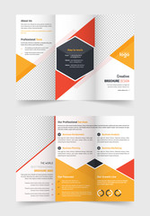 Business Tri-fold Brochure Flyer design template . vector File