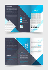 Business Tri-fold Brochure Flyer design template . vector File