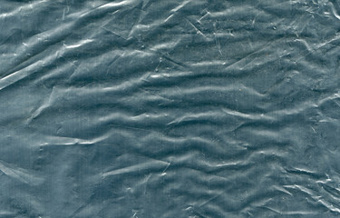 crumpled polyethylene texture on a light background