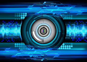 Blue eye cyber circuit future technology concept background