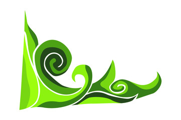 Obraz premium Green flora ornament decoration