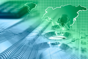 Map, graph and buildings