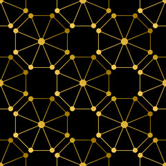 Fototapeta premium Creative design with vibrant gradients. Black background. Minimalistic. Seamless pattern. Vector illustration for web design or print.