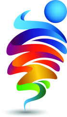 Obraz premium colorful human logo