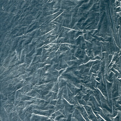 crumpled polyethylene texture on a dark background