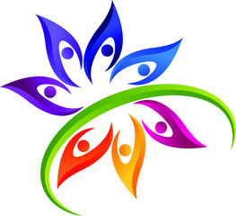 Obraz premium floral man logo