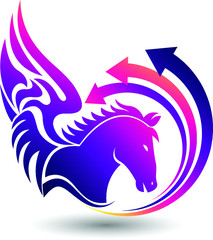 fly horse logo