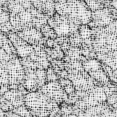 Wavy abstract background consists of dots and wireframe. Sound or physical wave. Cyberspace. Abstract background for science or electronic music theme design