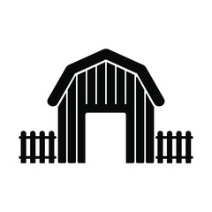 farm house icon on white background