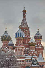 Fototapeta na wymiar Moscow Kremlin, winter view with snow
