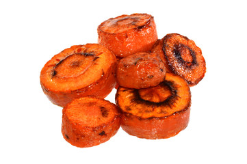 red carrots isolated on white background