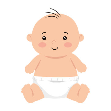 cute little baby boy isolated icon vector illustration design