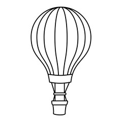 balloon travel hot line style icon vector illustration design