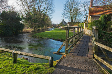 Traditional English rural village landscape
