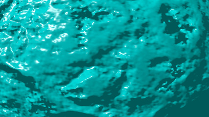 3D illustration of chaotic abstract background made of Spanish Sky Blue color on a curved surface with lights and shadows