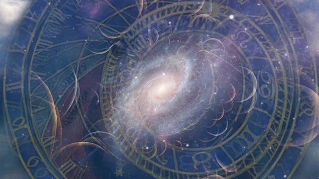 Astronomical Clock. Planets and Galaxies