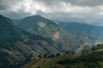 Obraz premium Beautiful mountain view at the north of thailand