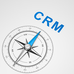 Compass on White Background, CRM Concept