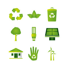 bundle of ecology set icons