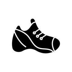 Sneakers black icon, concept illustration, vector flat symbol, glyph sign.