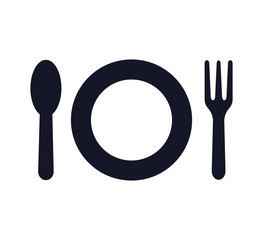 Restaurant icon ,spoon and fork icon vector logo design template
