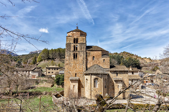 ancient church in a small spanish town