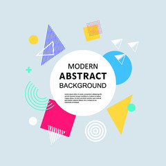 Abstract with badge geometric colorful pattern design and background. Use for modern design, decorated, flyer template and cover. EPS 10 Vector.
