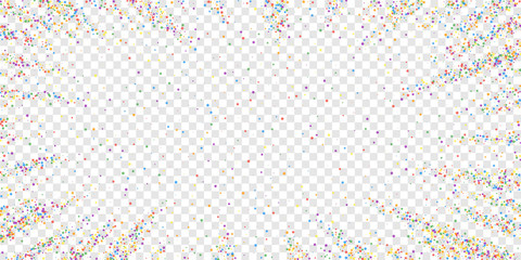 Festive confetti. Celebration stars. Childish brig