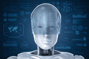 Cyborg with graphic display