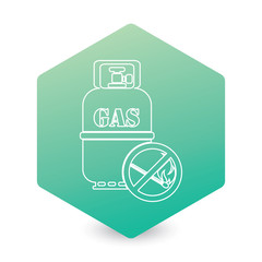 Camping gas bottle icon