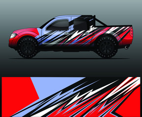 Obraz premium truck decal graphic wrap vector, abstract background