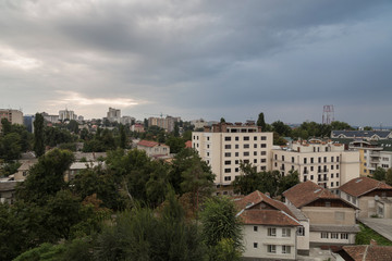 Beautiful top view to the central district of Chisinau.