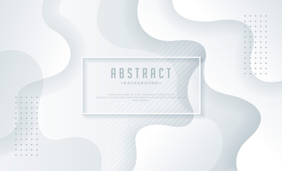 White abstract background in 3d paper style.