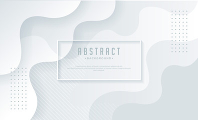 White abstract background in 3d paper style.