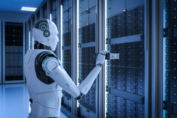 Robot in server room