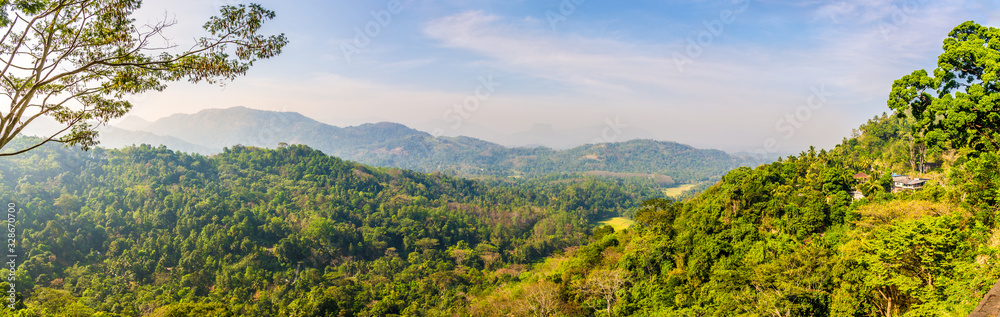 Wall mural Panoramic view at the nature near Kandy in Sri Lanka