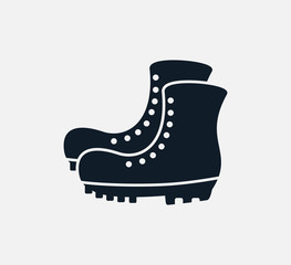 Military shoe icon vector logo design template