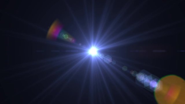 Pulsating Gold Light Rays. Flares Shiny Animation. Optical Lens Flare Effect, Light Burst. 4K Resolution. Very High Quality And Realistic. 60 Fps.