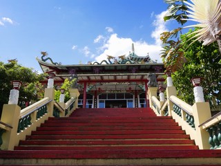Fototapeta premium Cebu City, Philippines-March 2018: Upward shot of the Taoist Temple, a popular attraction of Cebu City.