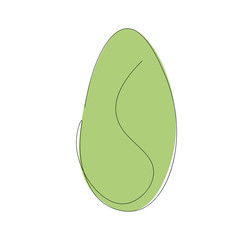 Easter egg line drawing vector illustration