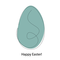 Happy easter egg background, vector illustration