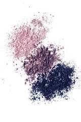 Set of colorful сrushed eyeshadow isolated