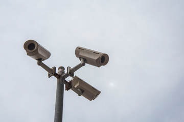 CCTV security cameras in the city