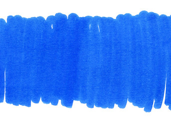 Abstract bright hand drawn blue texture on white