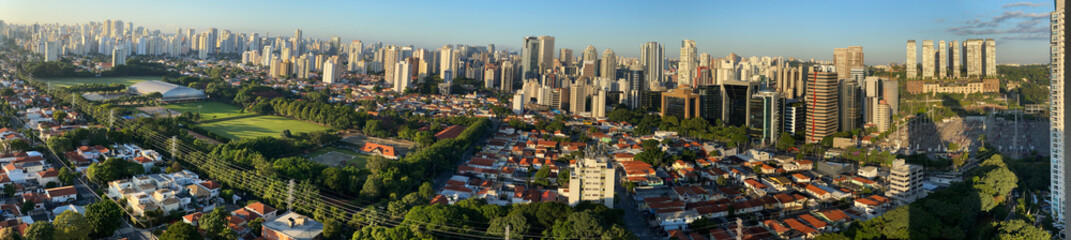 Naklejka premium Panoramic view of the city of Sao Paulo, Brazil, South America. 