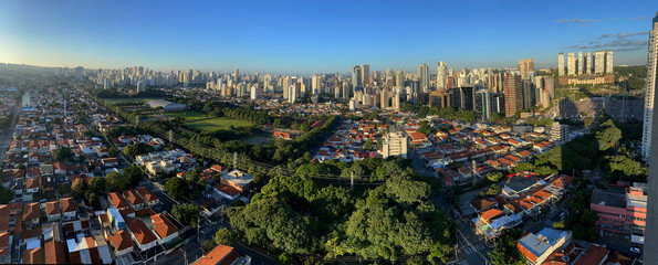 Fototapeta na wymiar Panoramic view of the city of Sao Paulo, Brazil, South America. 