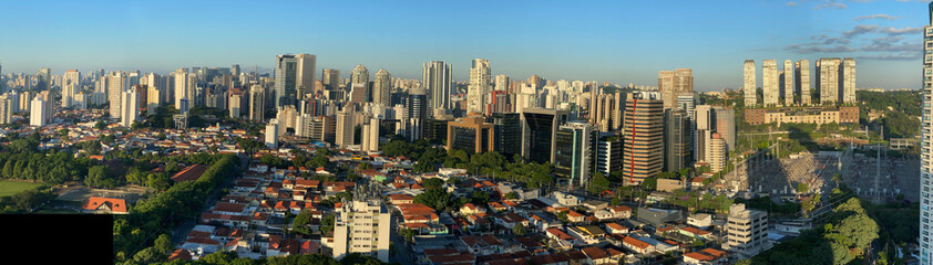 Panoramic view of the city of Sao Paulo, Brazil, South America. 