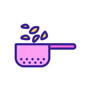 Delicious pasta icon vector. Thin line sign. Isolated contour symbol illustration