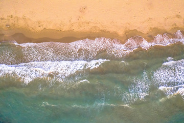 Top down view of beach